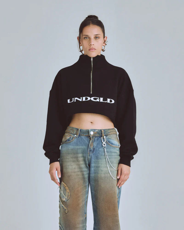 Crewneck Women Undergold Agnus Dei U Star Black