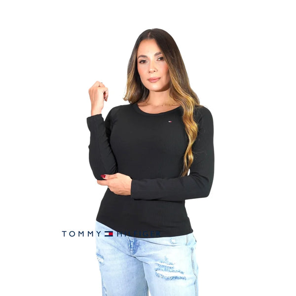 Buzo Women Tommy Hilfiger Black Polos