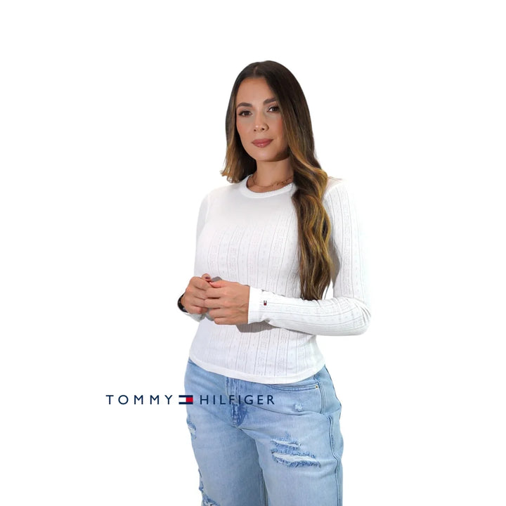 Buzo Women Tommy Hilfiger White XS Polos