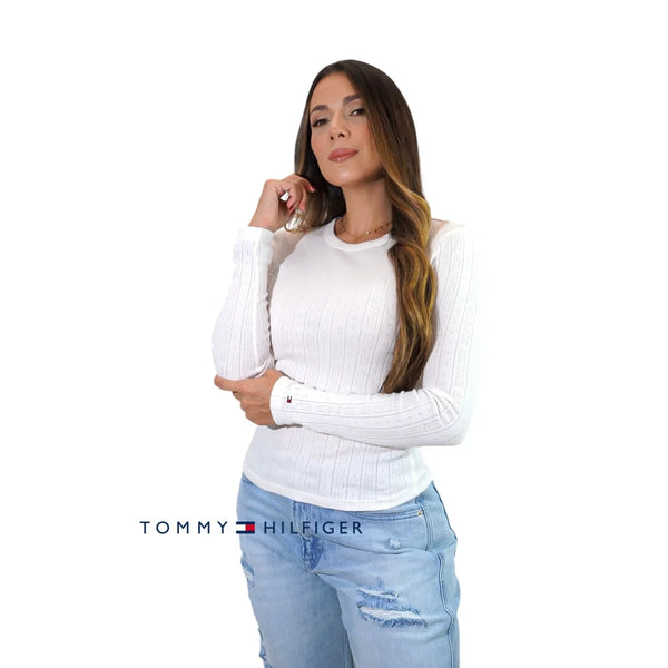 Buzo Women Tommy Hilfiger White XS Polos