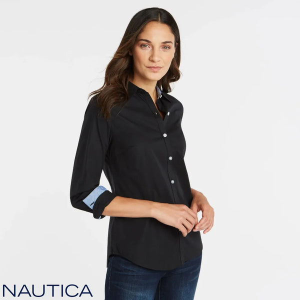 Camisa Nautica Mujer Black Xs Camisas