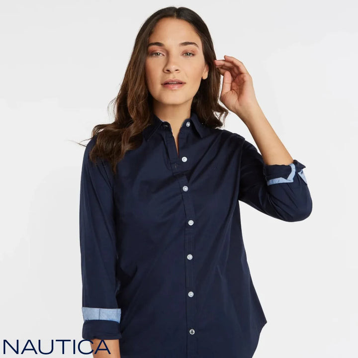 Camisa Nautica Mujer Navy Camisas