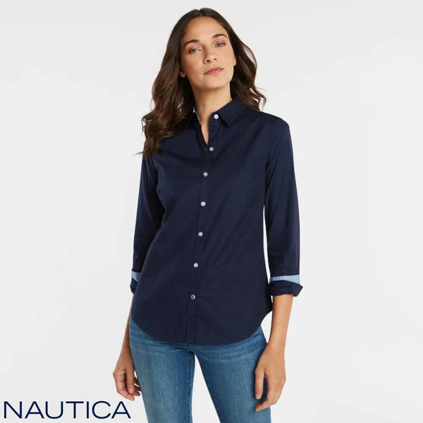 Camisa Nautica Mujer Navy Xs Camisas