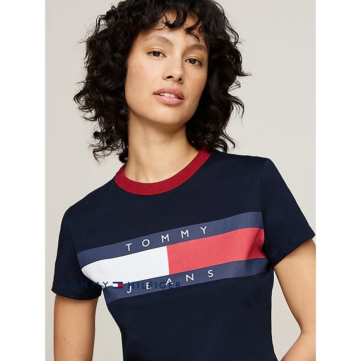 Camiseta Corta Women Tommy Hilfiger Navy XS Polos