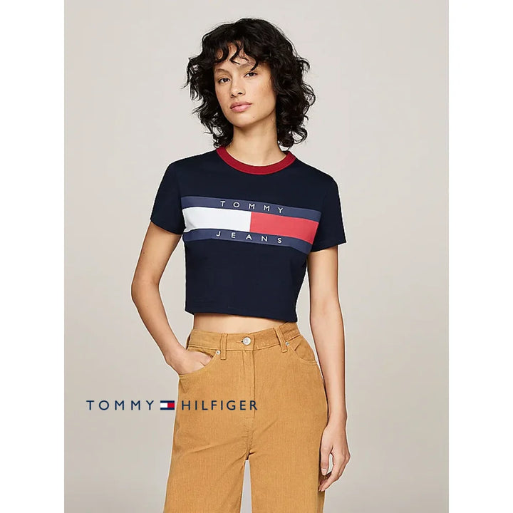 Camiseta Corta Women Tommy Hilfiger Navy XS Polos
