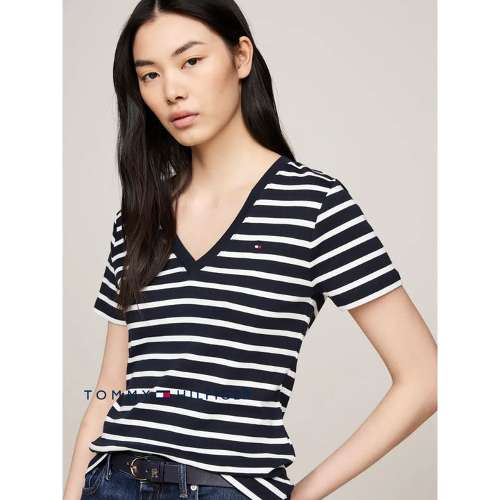 Camiseta Women Slim Tommy Hilfiger Sky Polos