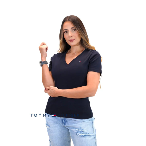Camiseta Women Slim Tommy Hilfiger Sky Polos