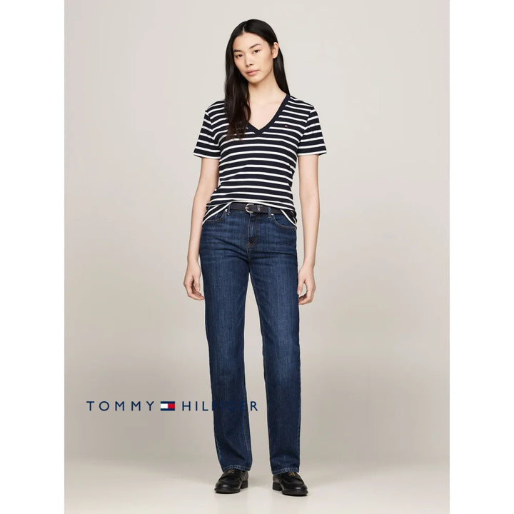 Camiseta Women Slim Tommy Hilfiger Sky Polos