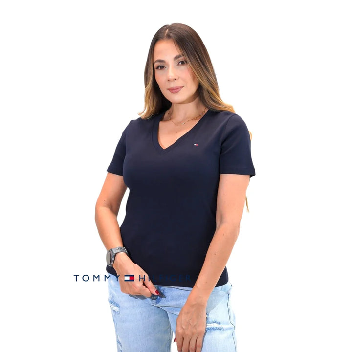 Camiseta Women Slim Tommy Hilfiger Sky Polos