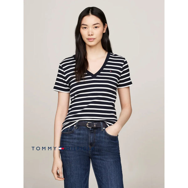 Camiseta Women Slim Tommy Hilfiger Sky Polos