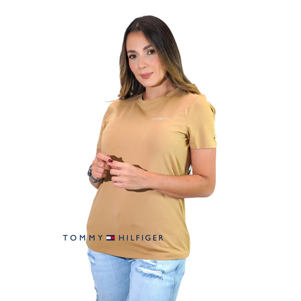 Camiseta Women Tommy Hilfiger Khaki Polos