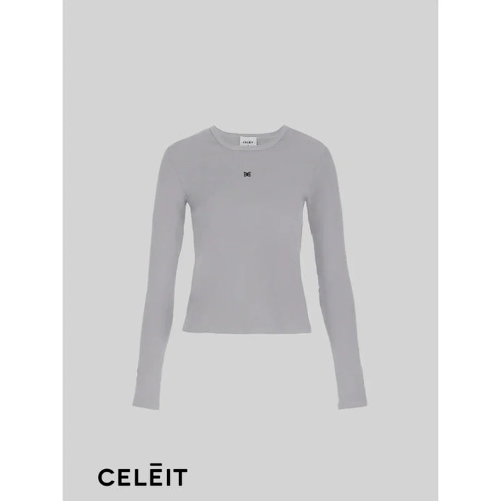 Celēit Long Sleeve Grey Top