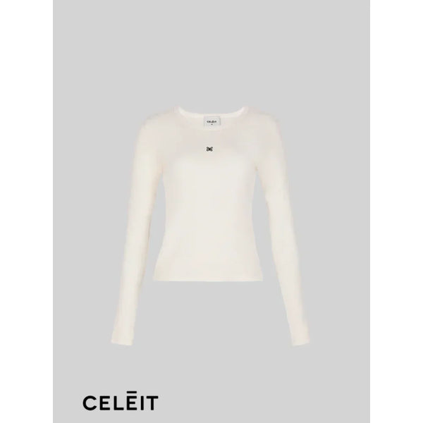 Celēit Long Sleeve Ivory Top