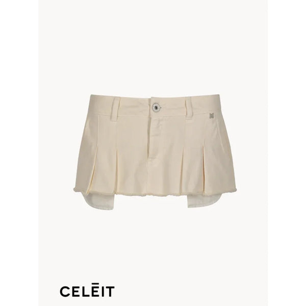 Celēit Mini Skirt Ivory Top