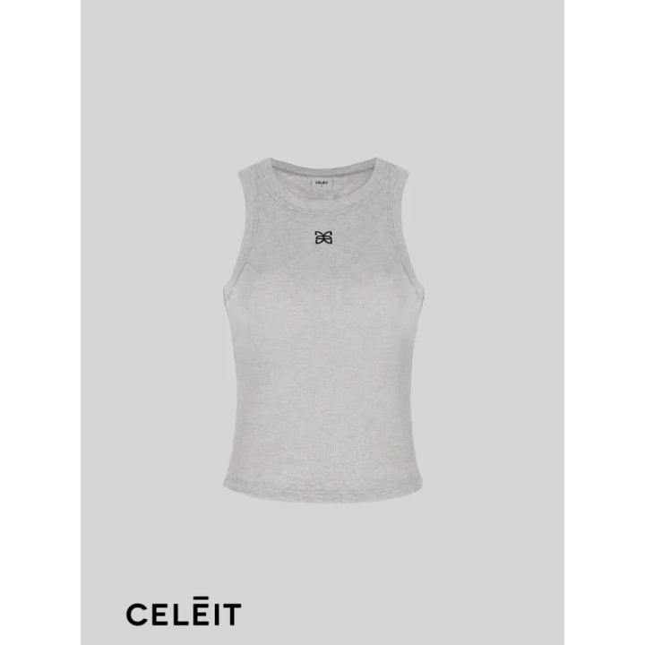 Celēit Rib Tank Top Gris