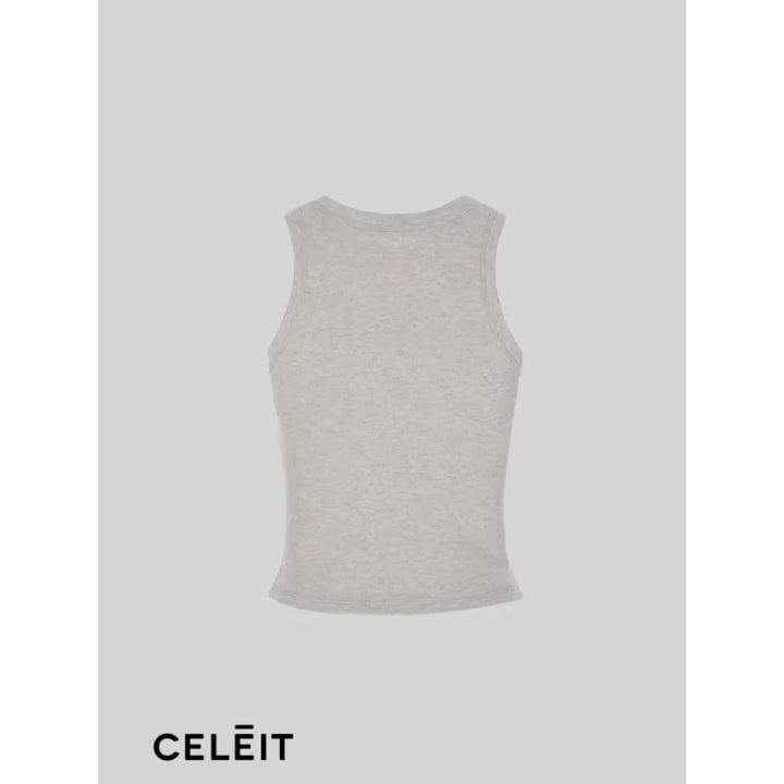 Celēit Rib Tank Top Gris