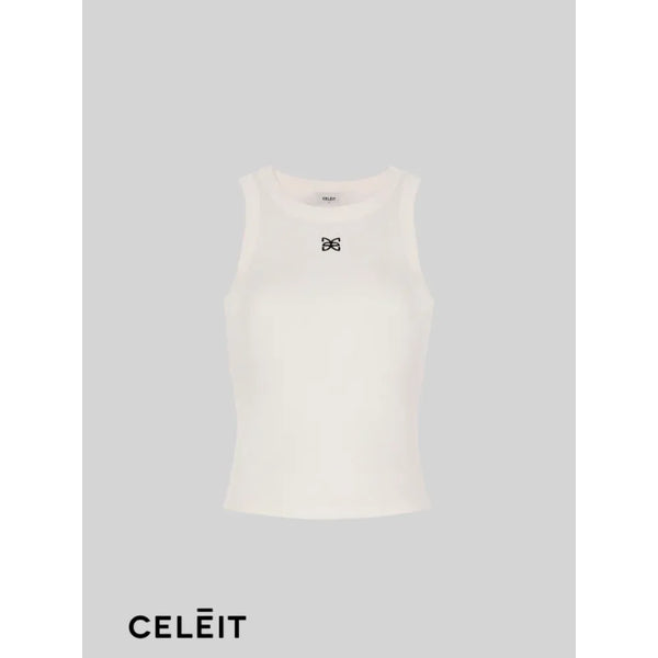 Celēit Rib Tank Top Ivory