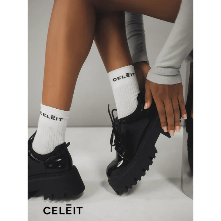 Celēit Socks White Top