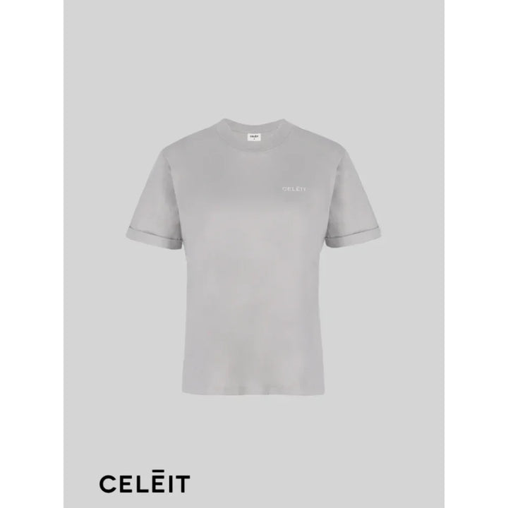 Celēit T-Shirt Cotton Grey Top