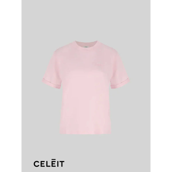 Celēit T-Shirt Cotton Pink Top