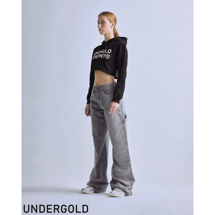 Cropped Hoodie Undergold Black Crop Top