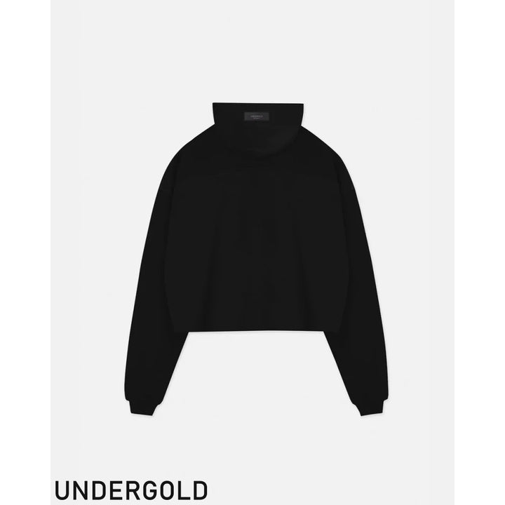 Cropped Hoodie Undergold Black Crop Top