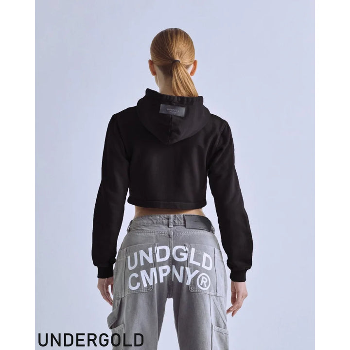 Cropped Hoodie Undergold Black Crop Top