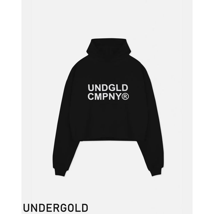 Cropped Hoodie Undergold Black Crop Top