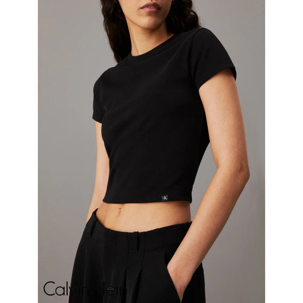 Cropped T-Shirt Calvin Klein Women Black Camiseta