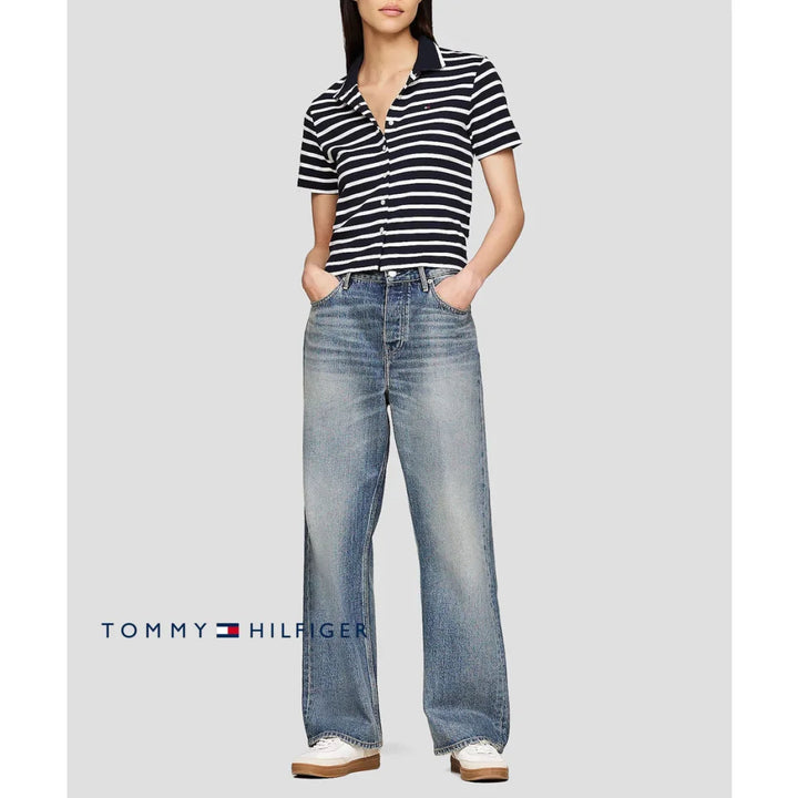 Polo Slim Women Tommy Hilfiger Desert Sky Polos