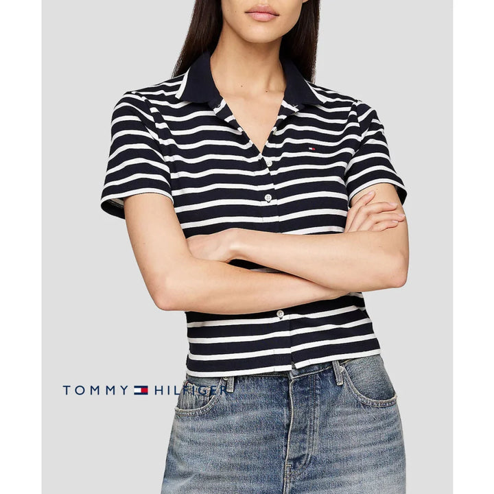 Polo Slim Women Tommy Hilfiger Desert Sky Polos