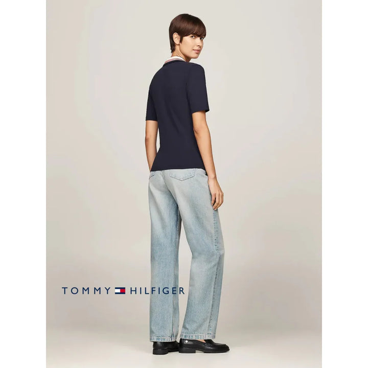 Polo Slim Women Tommy Hilfiger Sky Polos