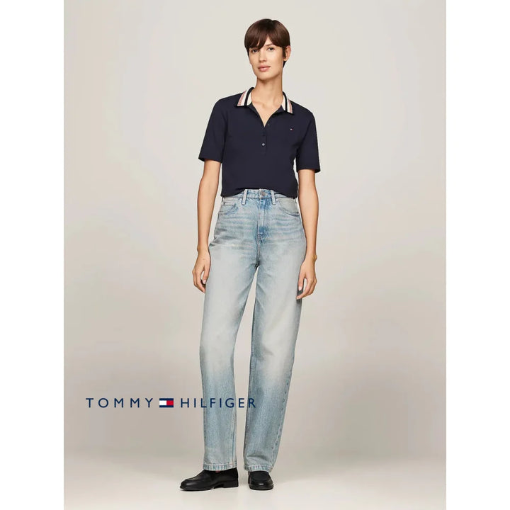 Polo Slim Women Tommy Hilfiger Sky Polos