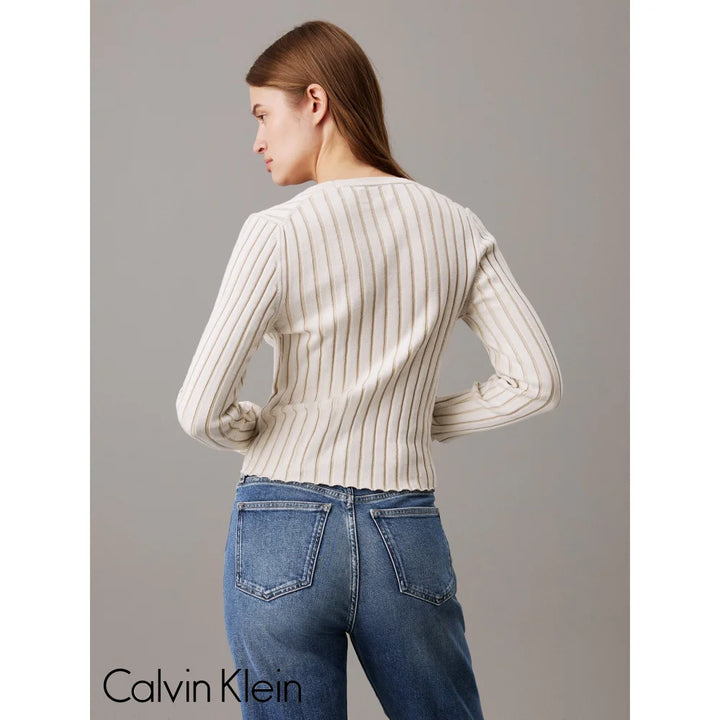 Sweater Calvin Klein Women Ivory Camiseta