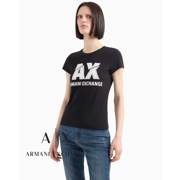 T-Shirt Women Black Armani Exchange Buzos
