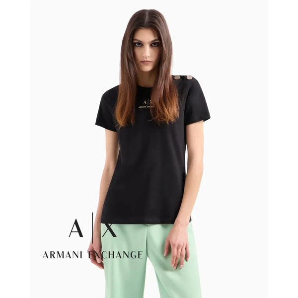 T-Shirt Women Black Armani Exchange Buzos