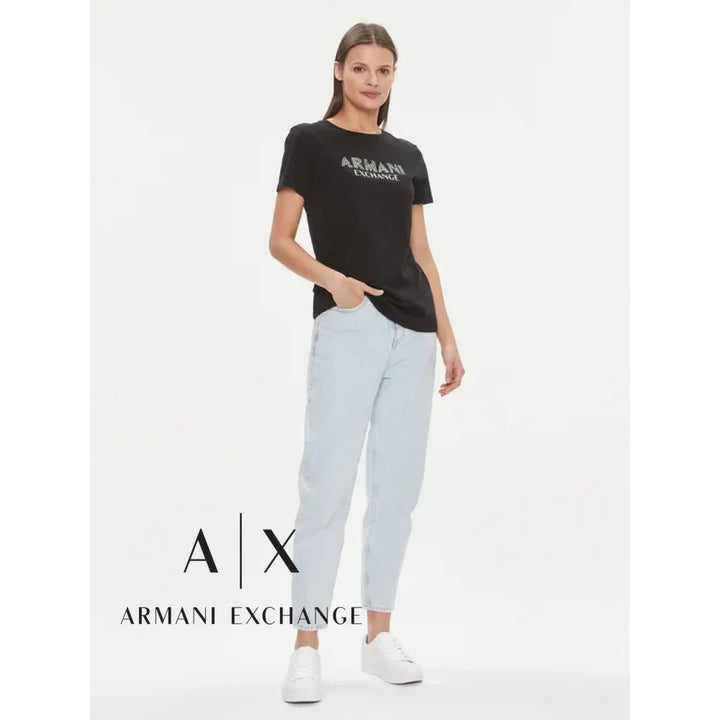 T-Shirt Women Black Armani Exchange Buzos