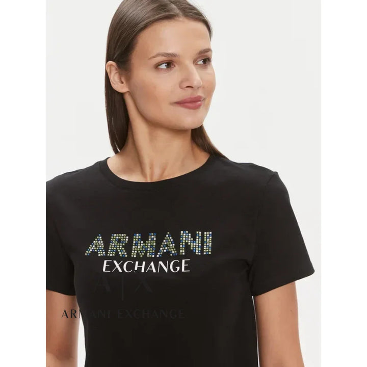T-Shirt Women Black Armani Exchange Buzos