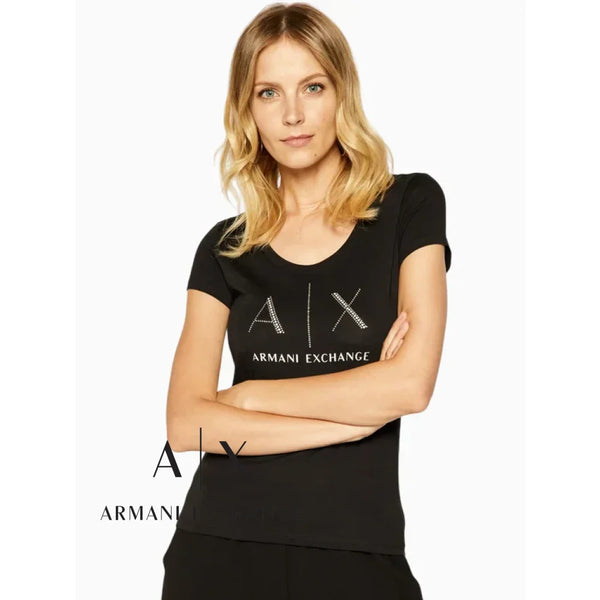 T-Shirt Women Black Armani Exchange Buzos