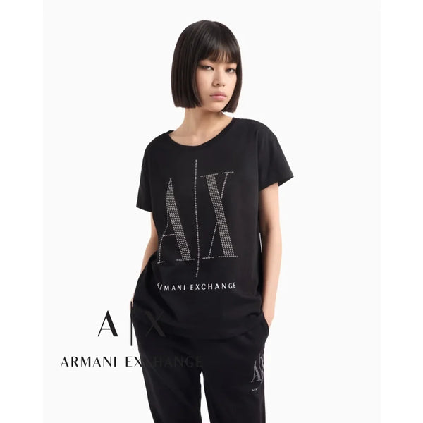 T-Shirt Women Black Armani Exchange Buzos