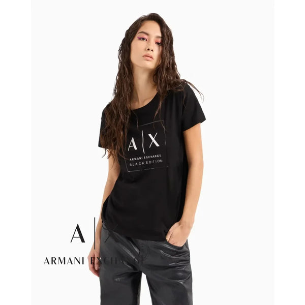 T-Shirt Women Black Armani Exchange Buzos
