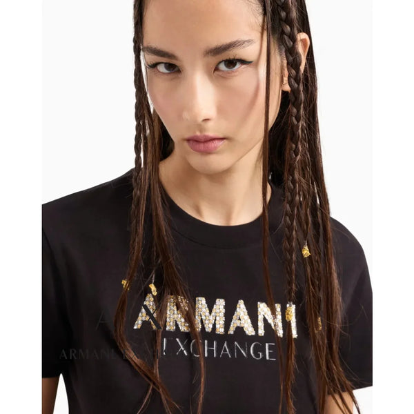 T-Shirt Women Black Armani Exchange Buzos
