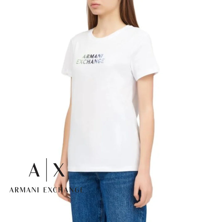 T-Shirt Women White Armani Exchange Buzos
