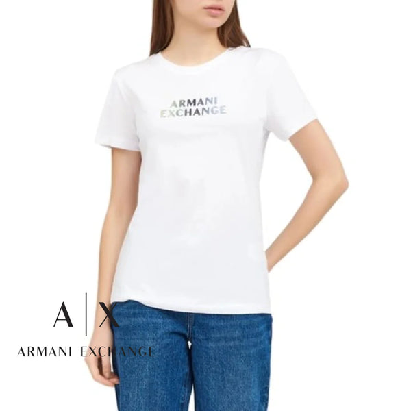 T-Shirt Women White Armani Exchange Buzos
