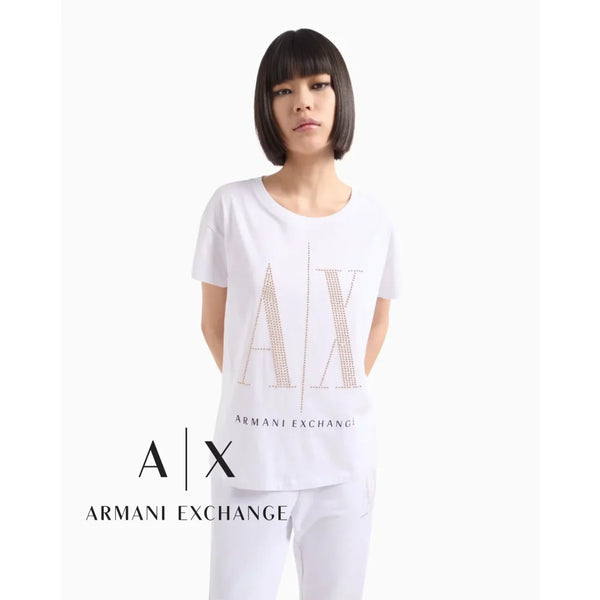 T-Shirt Women White Armani Exchange Buzos