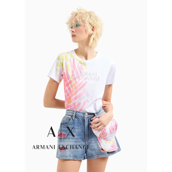 T-Shirt Women White Armani Exchange Buzos
