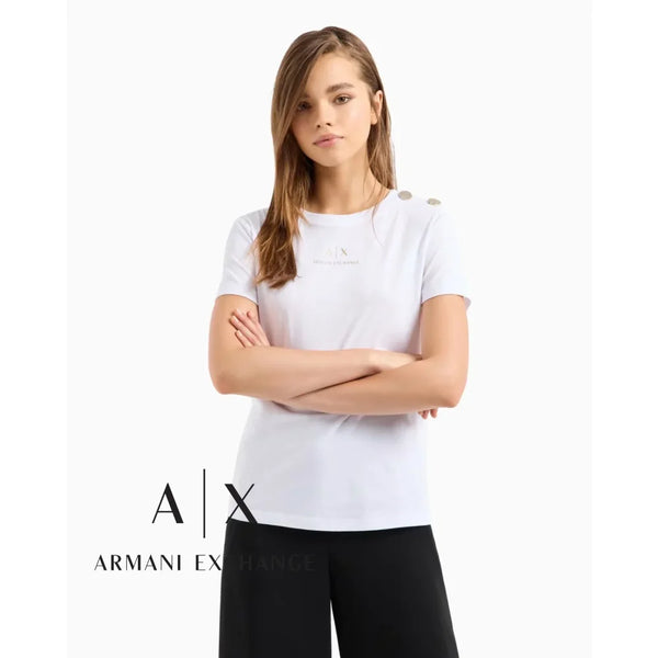 T-Shirt Women White Armani Exchange Buzos
