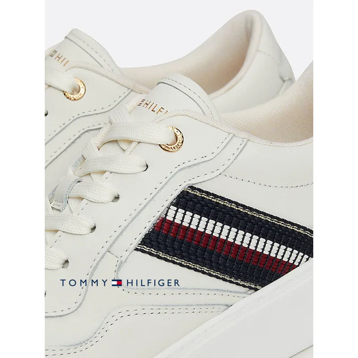 Tenis Women Tommy Hilfiger White Polos