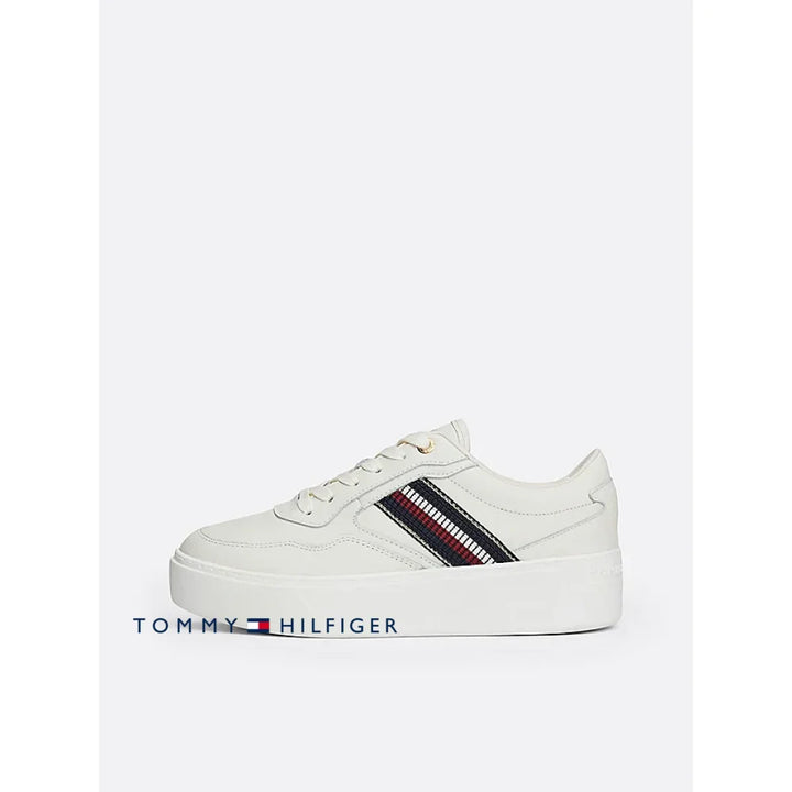 Tenis Women Tommy Hilfiger White Polos