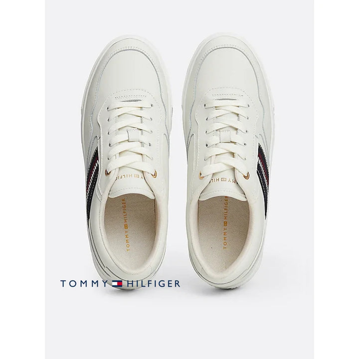 Tenis Women Tommy Hilfiger White Polos